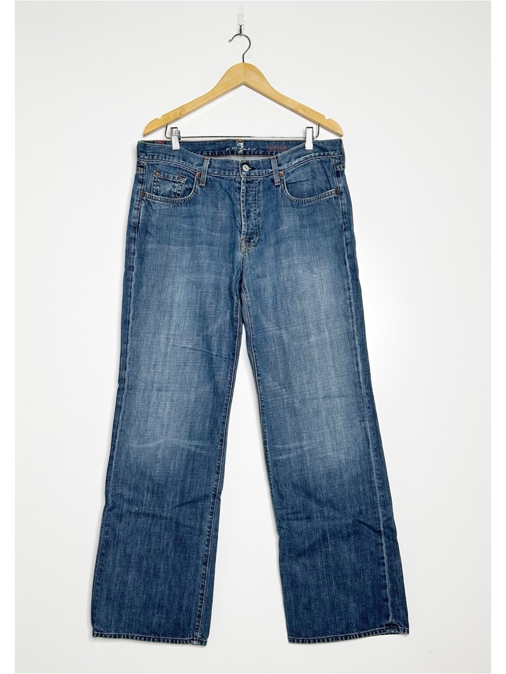 7 For All Mankind Mens Relaxed Fit Bootcut Jeans Blue Size 36
